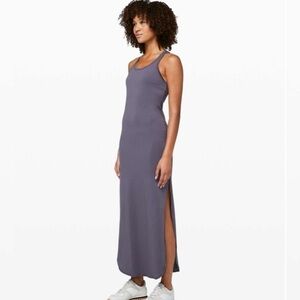 [S] 2019 Lululemon Restore and Revitalize Maxi Dress In Moonwalk Grey Purple
